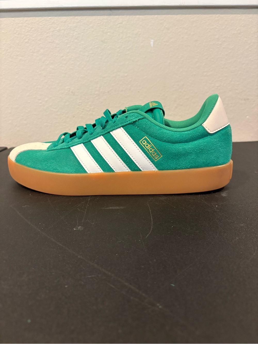 Adidas VL Court 3.0 Green Suede Gum Sole Classic Skate NEW JP5285 Mens Size 10 - Picture 6 of 10